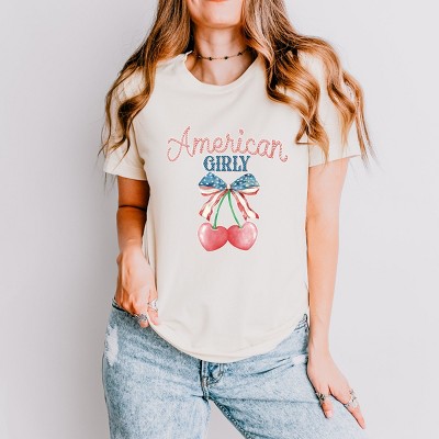 Simply Sage Market American Girly Cherries Coquette Short Sleeve Tee