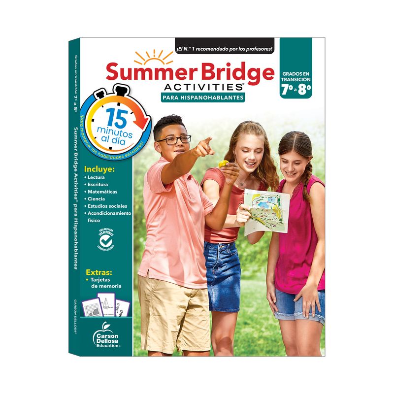 Summer Bridge Activities Spanish 7-8, Grades 7 - 8 - (Paperback), 1 of 2