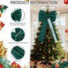 24" Christmas Tree Topper Bow Set – 25-Piece Satin Ribbon Bows for Xmas Tree, Home & Party Decorations - 3 of 4