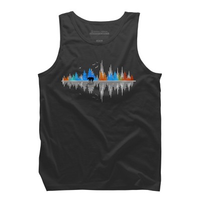 Men's Design By Humans Sounds of Nature Color Tree Notes By NomAdartStudio Tank Top