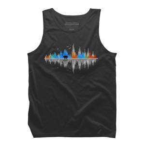 Men's Design By Humans Sounds of Nature Color Tree Notes By NomAdartStudio Tank Top - 1 of 2