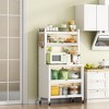 NicBex 5 Shelves Rolling Kitchen Island Cart with Double Cabinet Door,Kitchen Island on Wheels with Storage,Microwave Oven Cabinet for Kitchen - 4 of 4
