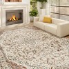 HOMCOM Area Rug 5x7, Machine Washable Rug, Non-Slip Classical Floral Print Floor Carpet for Living Room, Bedroom, Dining Room, Mixed-Brown - 2 of 4