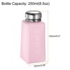 Unique Bargains Makeup Remover Nail Polish Push Down Alcohol Dispenser Bottles 4 Pcs 250ML(8.5oz) Pink - 2 of 4