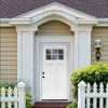 Lirago Fiberglass Front Doors With Glass 36  inch  x 80  inch  Right Hand Inswing with 6 9/16 inch  Vinyl Frame Brickmould Front Entry Knock Down - 3 of 4