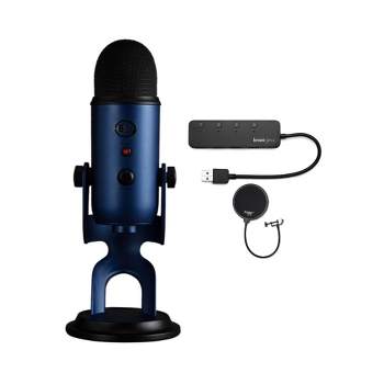 Blue Microphones Yeti Blackout USB Microphone Streamer and Podcast Bundle with