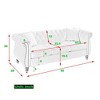 Kumasinova Chesterfield Sofa 2-Seat Sofa with 2 Pillows, Classic Tufted Couch with Rolled Arms and Nailhead for Living Room, Velvet Loveseat Sofa - 4 of 4