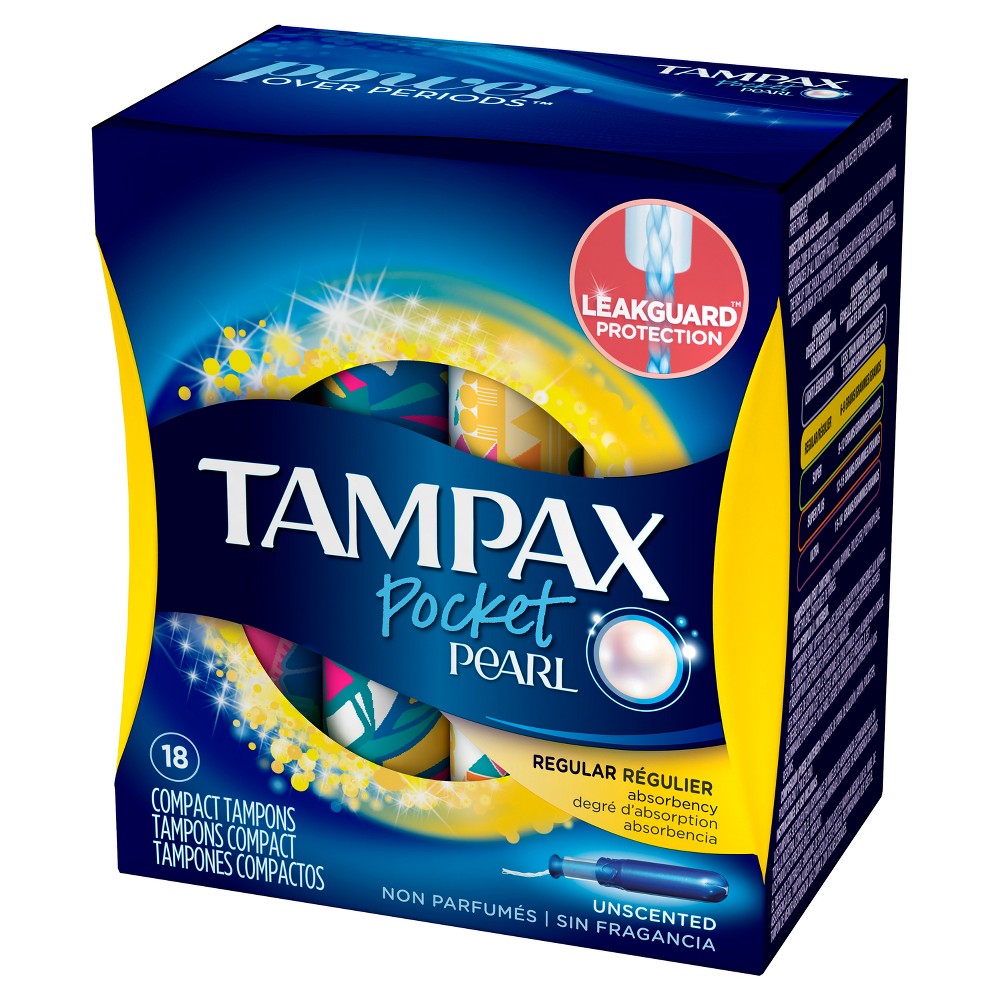 UPC 073010710856 product image for Tampax Pocket Pearl Unscented Regular Absorbency Compact Plastic Tampons - 18ct | upcitemdb.com