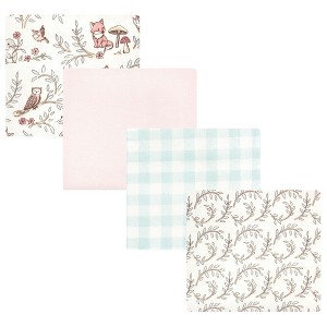 Luvable Friends Hudson Baby Flannel Receiving Blankets 4pk - 1 of 2