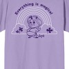 Skydance Animation's Luck movie Jeff The Unicorn Everything Is Magical Men's Purple Rose T-shirt - 2 of 3