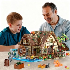 2570-Piece Forest Wood Cabin Building Block Set for Adults and Kids 10+ - 1 of 4