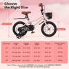 Costway 12"/14"/16"/18" Kid’s Bike with Training Wheels Adjustable Handlebar & Seat Handbrake Pink - 3 of 4