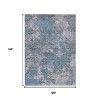 Denim Blue And Gray Abstract Washable Indoor Outdoor Area Rug - 3 of 4