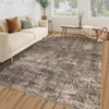 Washable Area Rug for Living Room & Bedroom – Non-Slip Vintage Floral Accent Carpet, Low Pile, Stain Resistant - 4 of 4