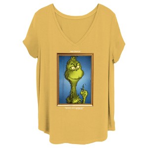 Junior's Dr. Seuss Framed Grinch Painting T-Shirt - 1 of 3