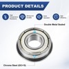 Unique Bargains Chrome Steel Multipurpose Use Flanged Ball Bearing 10 3/8" x 7/8" x 9/32" - 2 of 4