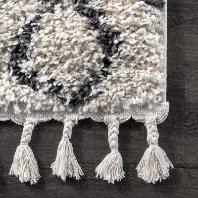 Off-White Braided Synthetic 3' x 5' Reversible Area Rug