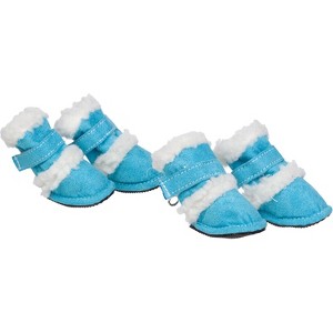 Pet Life Duggz Insulated Winter Fashion Dog Shoes Booties - Set of 4, LG, Black - 1 of 2