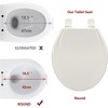Whizmax Toilet Seat with Slow Soft Close - Easy to Install and Clean, Never Loosens - 2 of 4