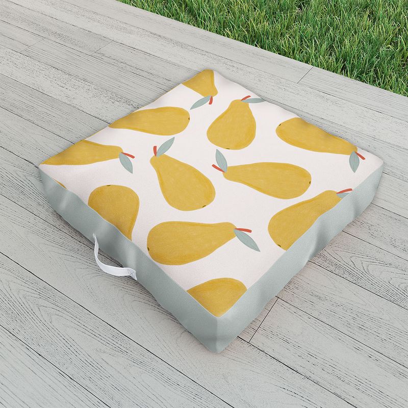 Hello Twiggs Yellow Pear Outdoor Floor Cushion - Deny Designs, 2 of 3