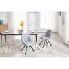 Sapphtopaz Dining Chairs Thickened Fabric Upholstered Bar Chair Lounge Chair with Metal Legs Side Chairs Set of 2 for Dining Room, Living Room - 2 of 4