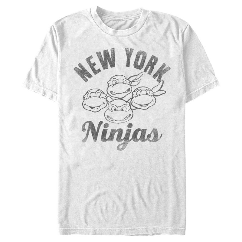 Men's Teenage Mutant Ninja Turtles Distressed New York Ninjas T-Shirt, 1 of 6