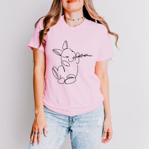 Simply Sage Market Hand Drawn Bunny Short Sleeve Tee - 1 of 4