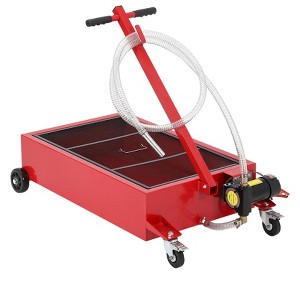 Low Profile Oil Drain Pan with Electric Pump, Heavy-Duty Metal Oil Change Pan for Cars,Folding Handle, 8FT Hose for Cars, SUVs, Trucks, Buses, RVs - 1 of 4