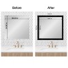 Amanti Art Mirror Makeover Bathroom Mirror Frame Border Kit - Fully Assembled Peel and Stick Frame - Mirror NOT Included - Grand Black Narrow Trim - 4 of 4