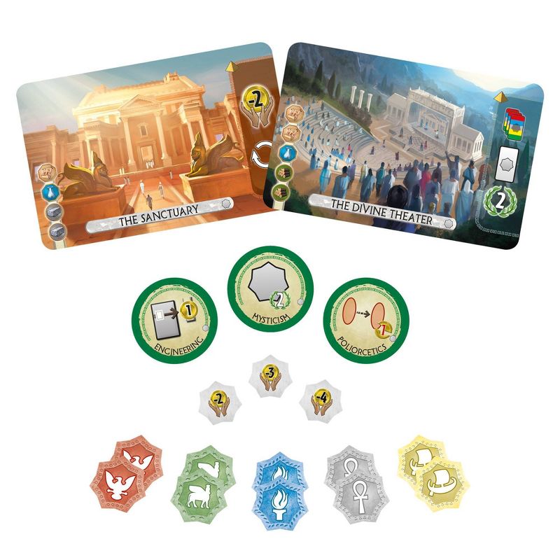 7 Wonders Duel Pantheon Expansion Board Game, 6 of 8