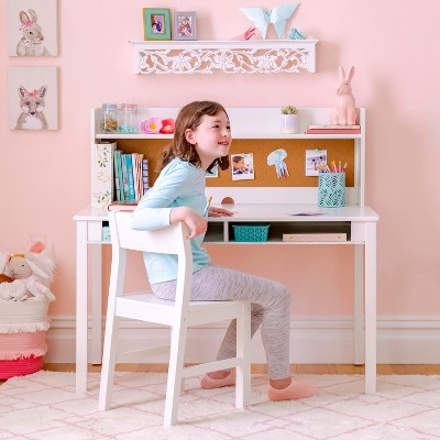 Martha Stewart Kids' Media System with Desk Extension - Creamy White