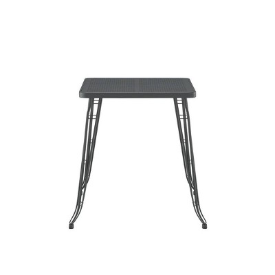Carson Gray Steel Square Bar Height Pub Table