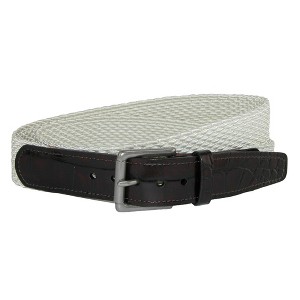 CrookhornDavis Men's Hampton Stretch Belt with Croc Print Tabs - 1 of 2