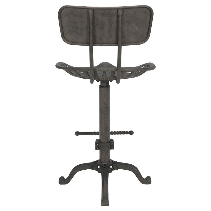 Austin Adjustable Tractor Seat Counter Height Barstool with Back - Carolina Chair & Table, 4 of 5