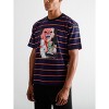 Dragon Ball Z Kid Buu Frieza & Cell Crew Neck Short Sleeve Blue & Orange Striped T-shirt - 2 of 3