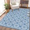 COZONY Modern Floral Printed Low Pile Non Slip Area Rug for Living Room Bedroom Home Office - 4 of 4