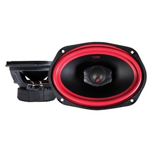 Cerwin-Vega® Mobile Vega Series V469 6-In. x 9-In. 500-Watt-Max 2-Way Coaxial Vehicle Speakers, Black and Red, 2 Pack - 1 of 4
