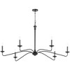 Quorum Lighting Euphora 6 - Light Chandelier in  Matte Black - 3 of 4