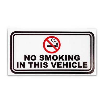 10 NO SMOKING IN THIS VEHICLE STICKERS FOR GLASS