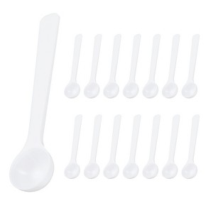 Unique Bargains Plastic Disposable Coffee Spices Short Handle Measuring Spoons 15 Pcs - 1 of 4