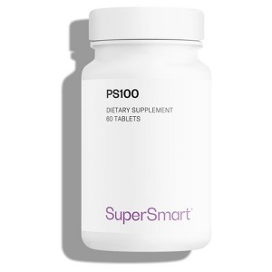 SuperSmart PS 100 Phosphatidylserine 300mg per Day (High Potency) - Fast Absorption PS100 Supplement | Non-GMO & Gluten Free - 60 Tablets - 1 of 1