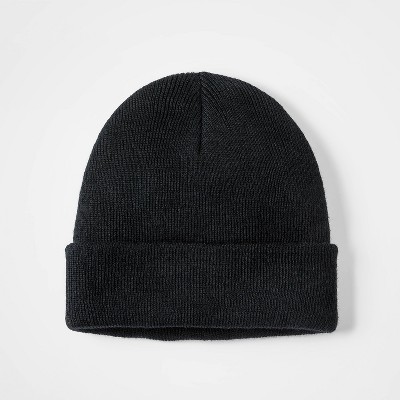 Girls' Cuffed Beanie - Cat & Jack™ Black