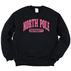 Simply Sage Market Women's Graphic Sweatshirt Pink North Pole University - 1 of 3