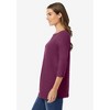 Woman Within Women's Plus Size Perfect Three-Quarter Sleeve Boatneck Tee - 4 of 4