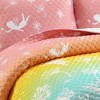 Kids' Dandelion Fairy Ombre Reversible Quilt Pastel Rainbow Set - Lush Décor - image 4 of 4