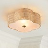 C Cattleya 2-Light Farmhouse Rattan Ceiling Flush Mount with Glass Bottom(E26) - image 2 of 4