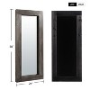 Dovelina Wood Frame Rectangular Full Length Mirror Large Wall Mirror Leaning Mirror - 58"x24",Dark Brown - 2 of 4