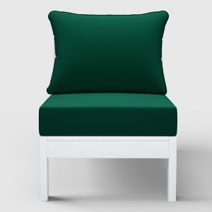 WestinTrends  Avalon Outdoor HDPE Deep Seating Modular Armless Patio Chair with Patio Cushions - 1 of 4