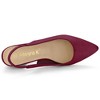 Allegra K Women's Pointed Toe Block Heel Slingback Heels - 4 of 4