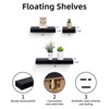 FONTOI 17.9" Floating Shelves, Wall Mounted Shelves for Bathroom, Living Room, Kitchen, Hanging Shelf for Books/Decor, Walnut, 3.94"*1.57"*17.91" - 3 of 4